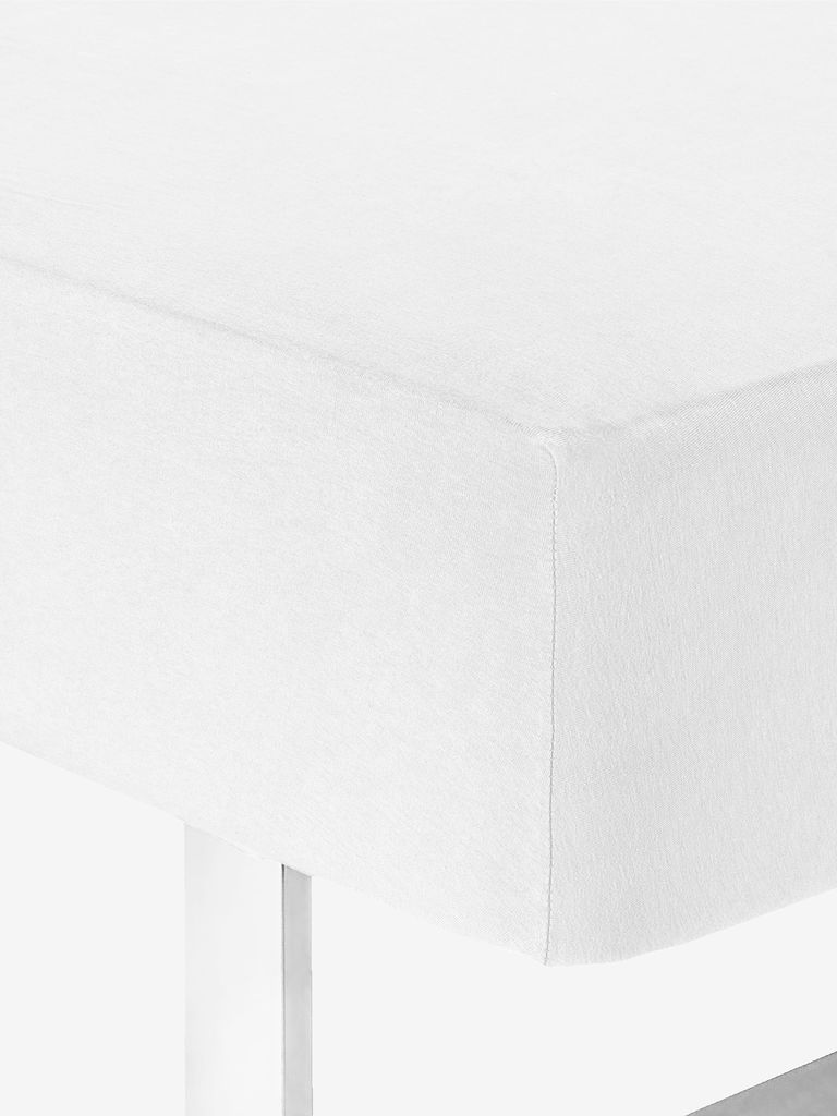 Jersey Fitted sheet JANNE Single white