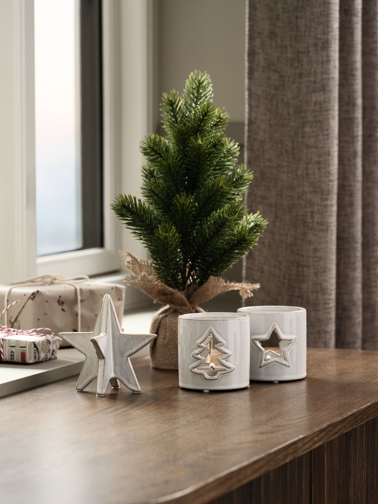 Artificial tree KVASER D14xH34cm green with bag