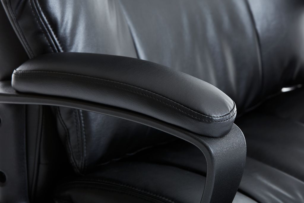 Office chair TJELE black faux leather/black