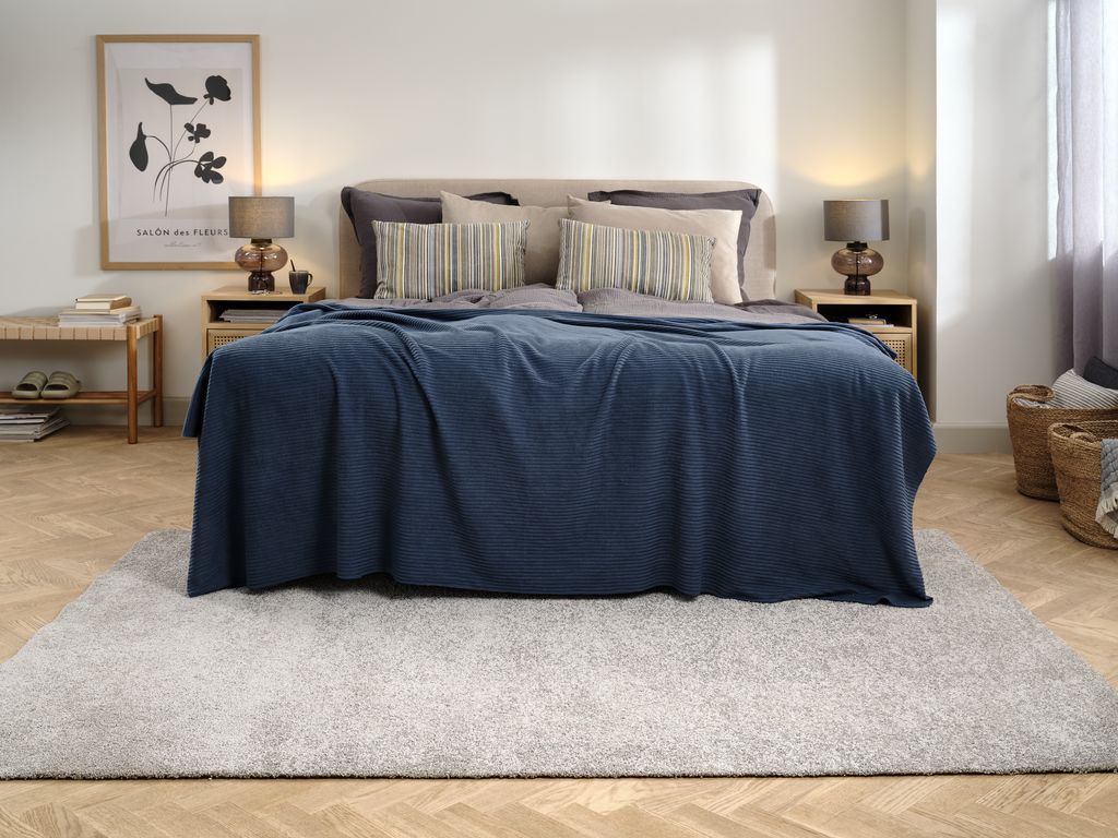 Bedspread JERNTRE 160x220 fleece blue