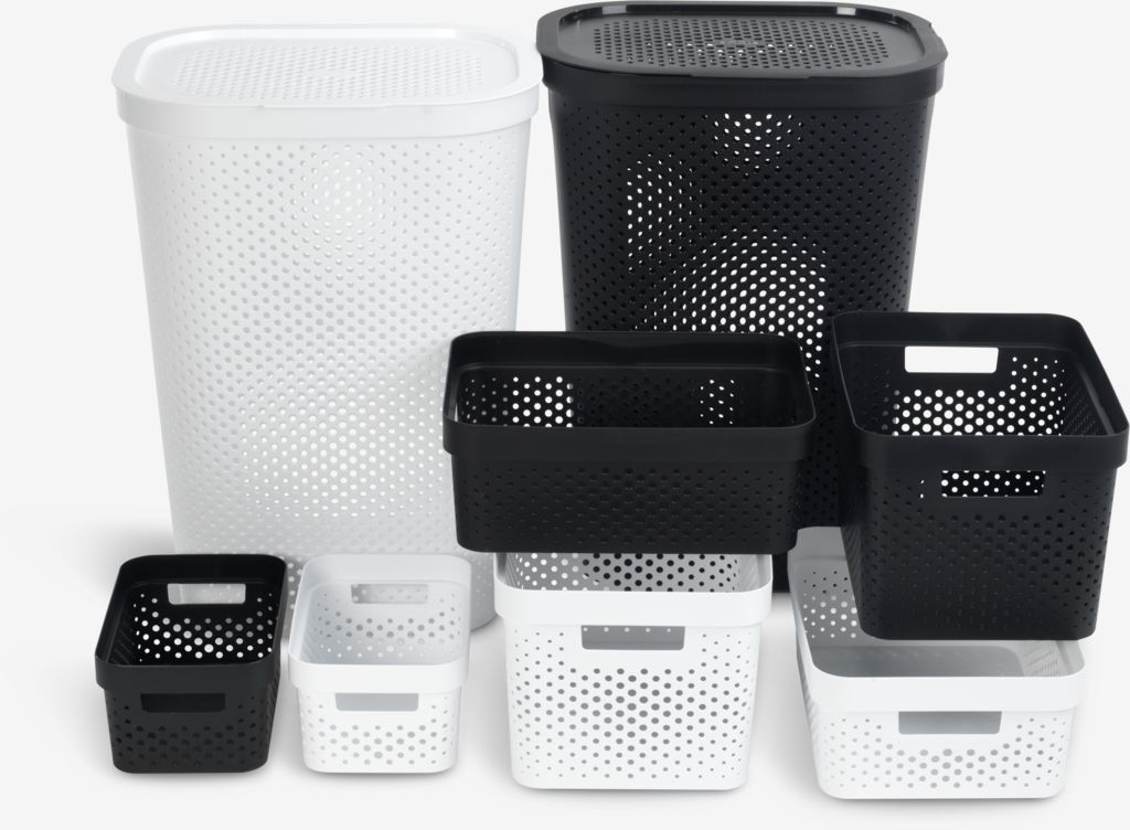 Laundry basket INFINITY plastic black