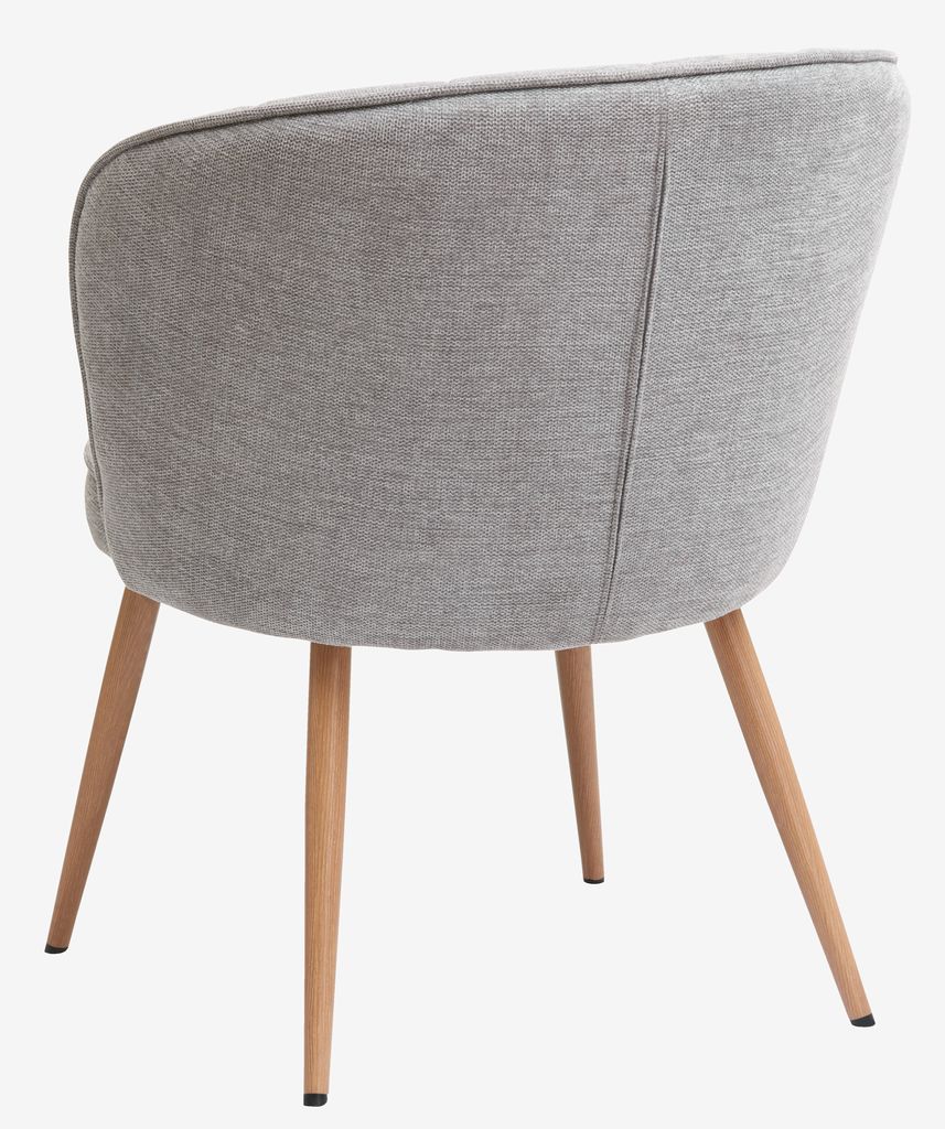 Armchair HOLMDRUP grey/oak