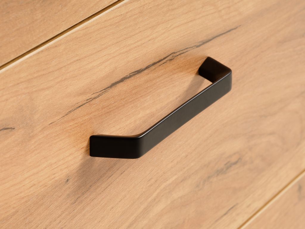 Sideboard LINTRUP 2 doors 3 drawers oak colour