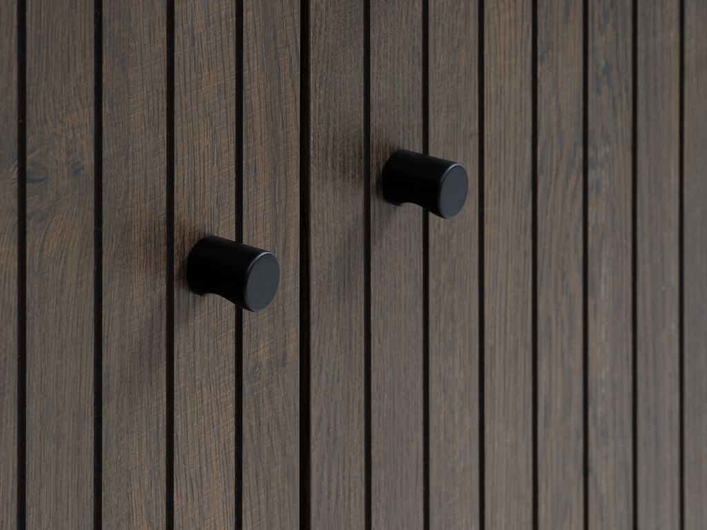 Sideboard HEMDRUP 2 doors dark oak colour/black