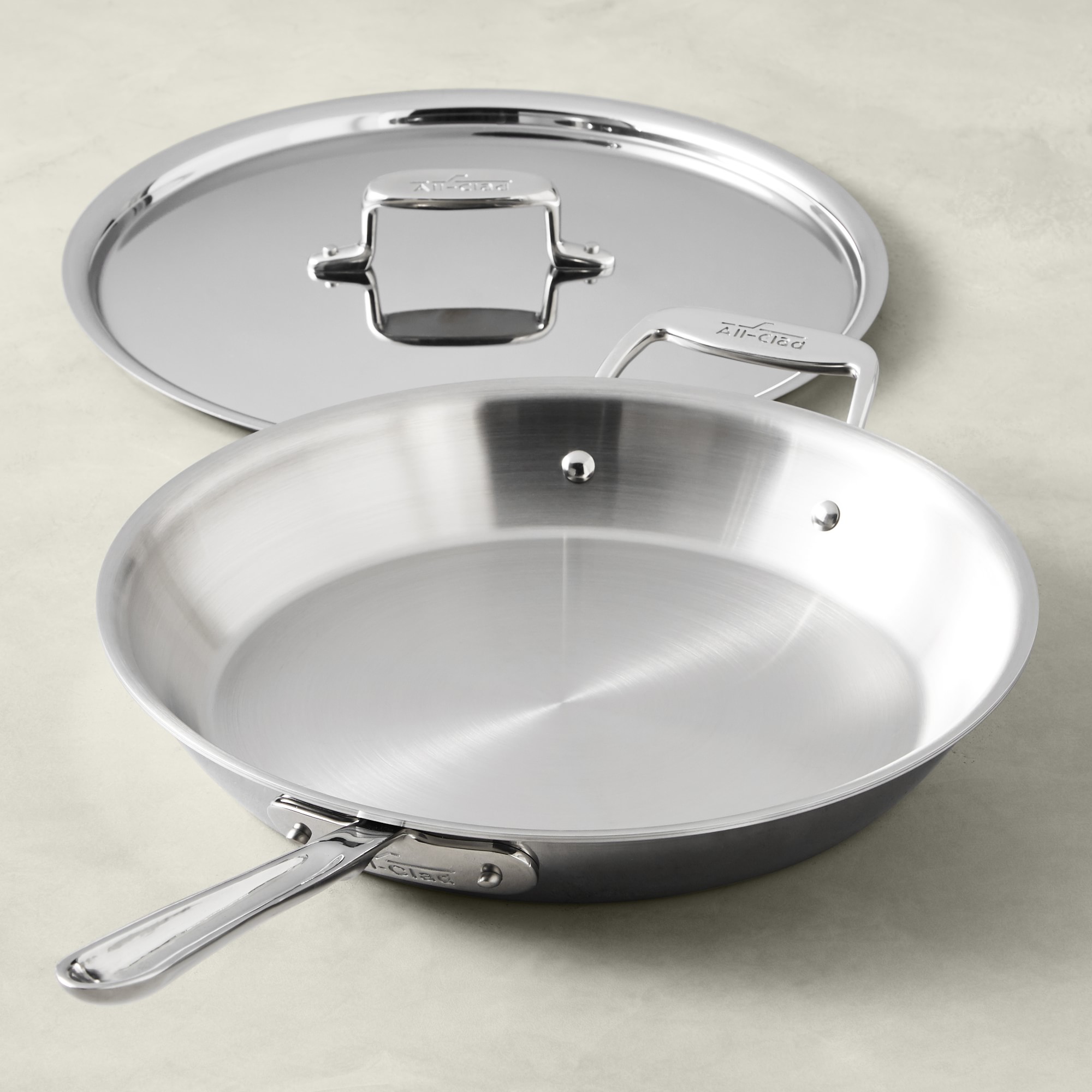 All-Clad D5® Stainless-Steel Deep Skillet, 12 1/2
