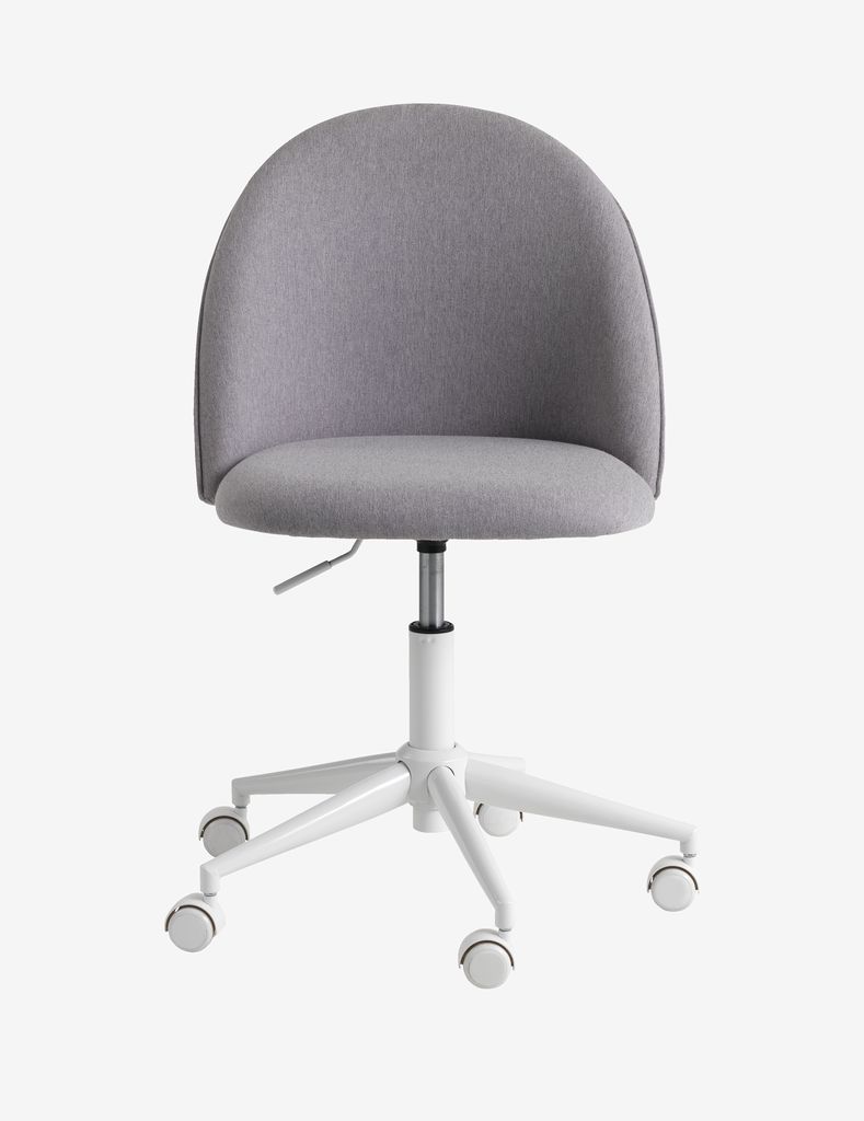 Desk chair KOKKEDAL grey fabric/white