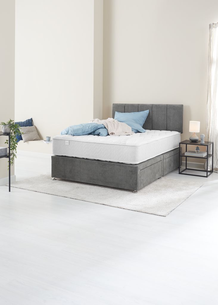 Headboard H50 STITCHED Double Grey-50