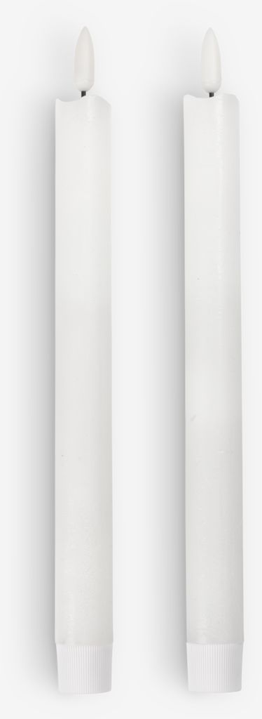LED taper candle ESBEN H25cm pack of 2