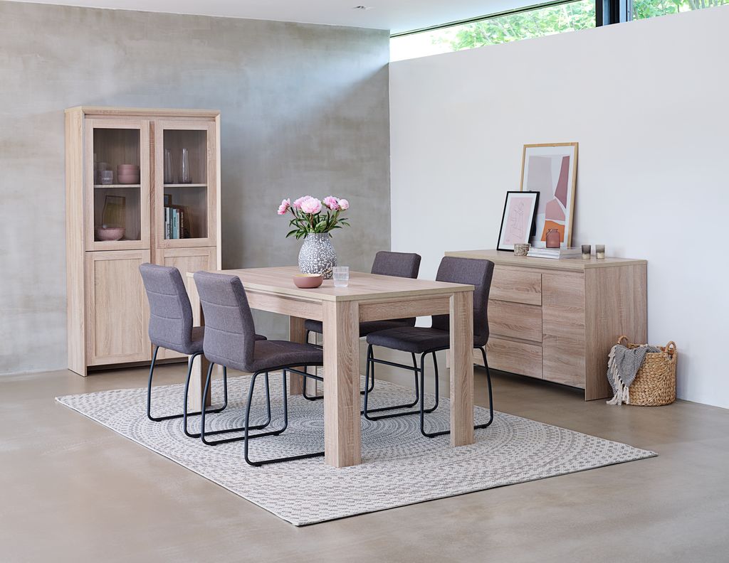 Sideboard HASLUND 2 doors 3 drawers oak