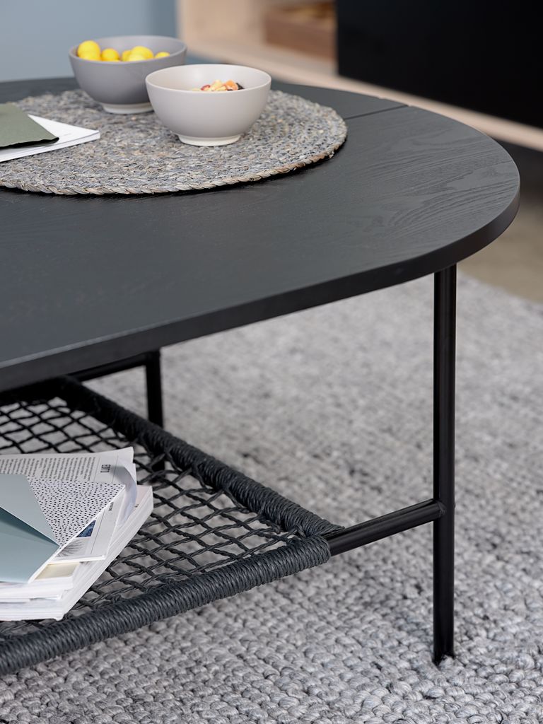 Coffee table HINNERUP 75x120 black