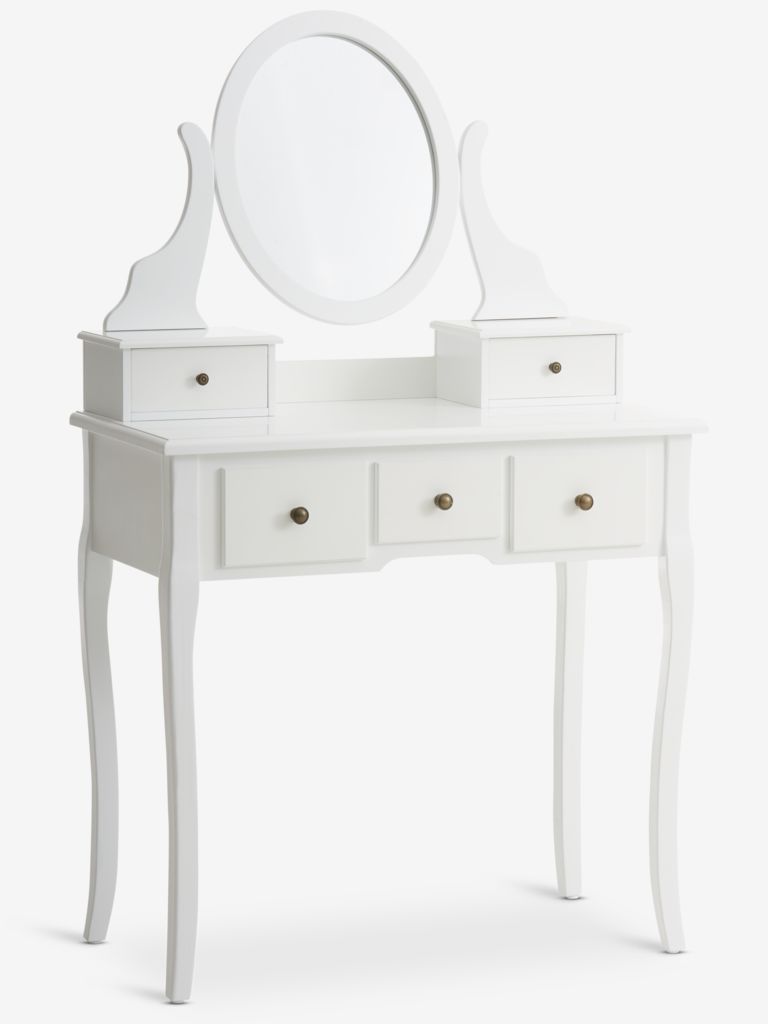 Dressing table MALLING w/mirror 5 drawers white