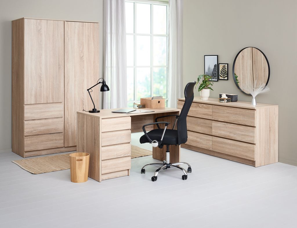 Wardrobe LIMFJORDEN 120x200 combi light oak colour