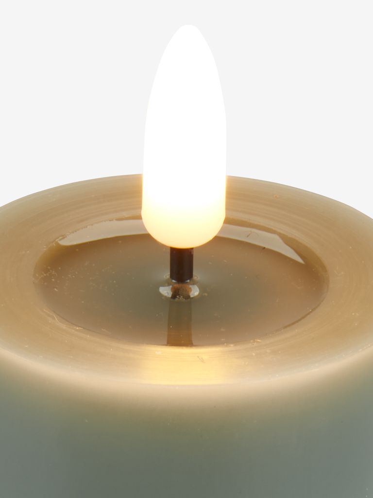 LED candle FALAR D5xH15cm green with timer