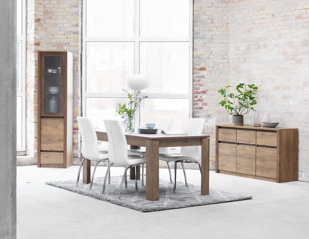 Display cabinet VEDDE 1 door wild oak