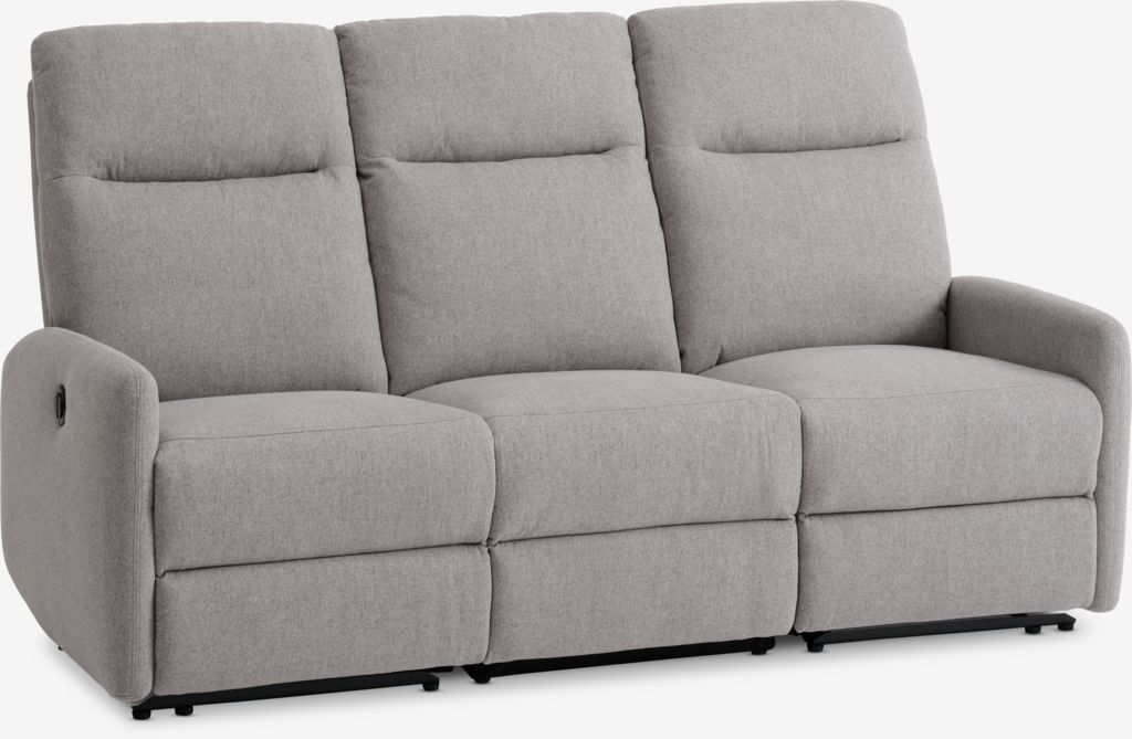 Sofa VONSILD 3-seater electric reclining light grey