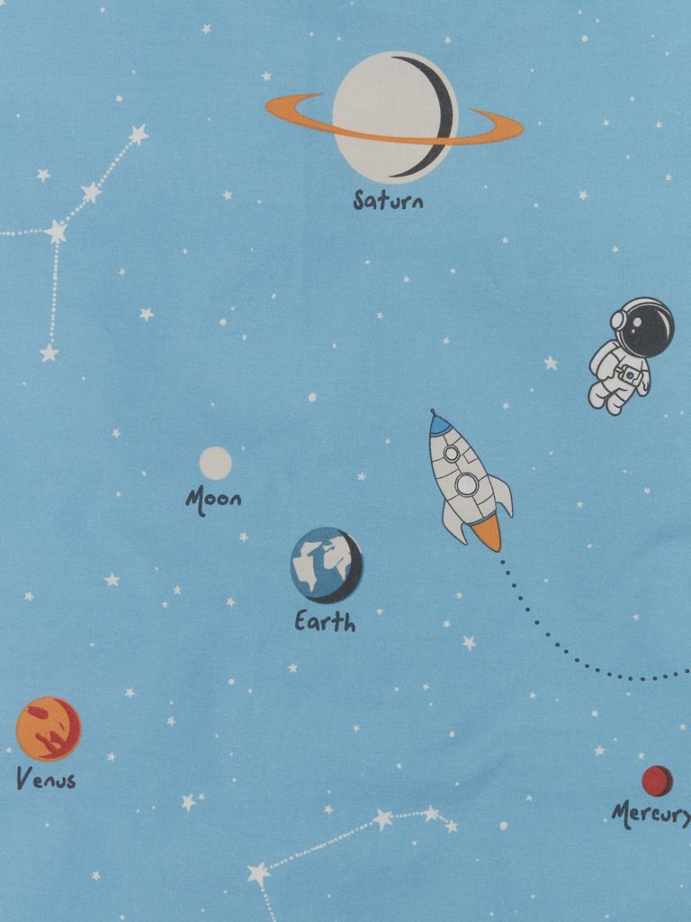 Junior duvet cover set SPACE 100x140 blue
