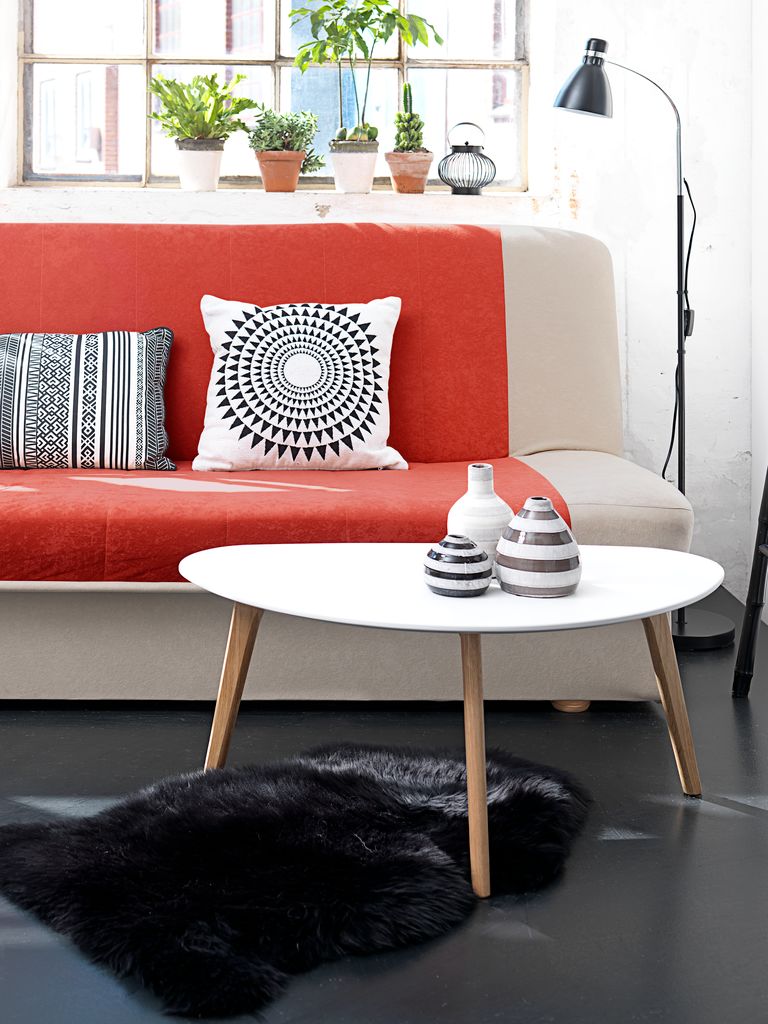 Coffee table LEJRE 48x85 white/oak