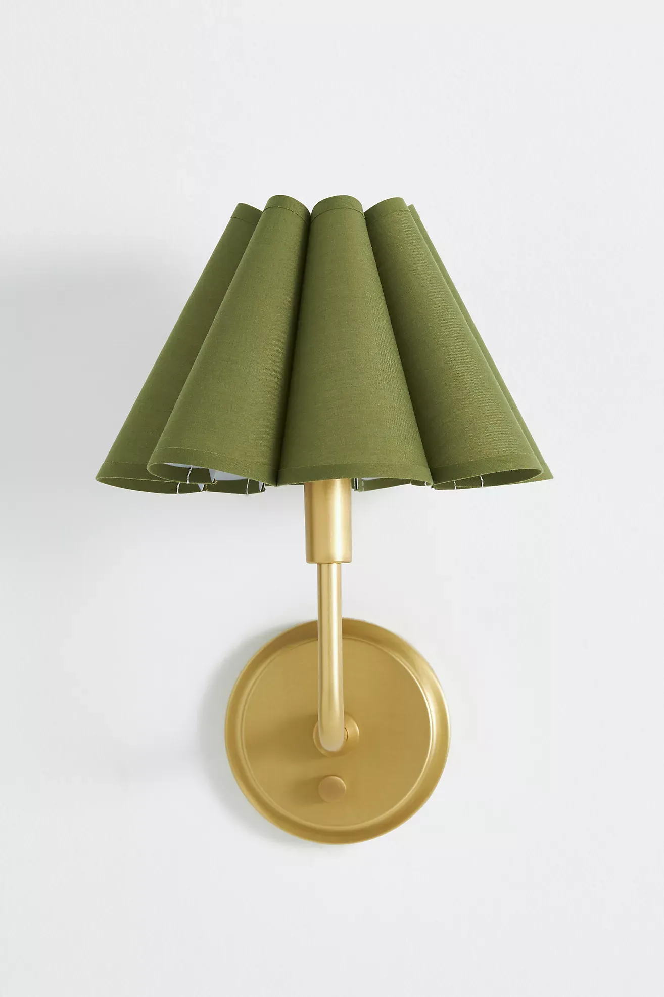 Polly Scalloped Shaded Metal Sconce Wall Light