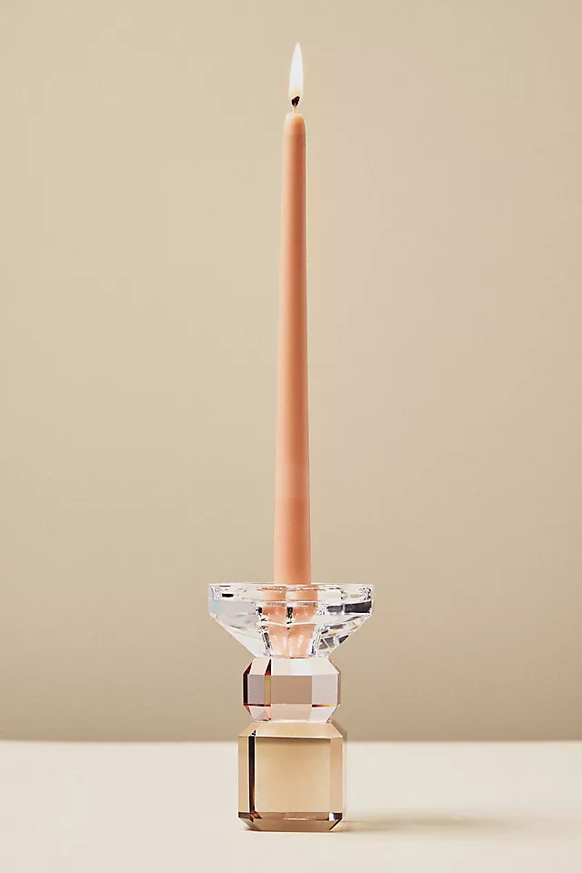 Cut Glass Candle Holder