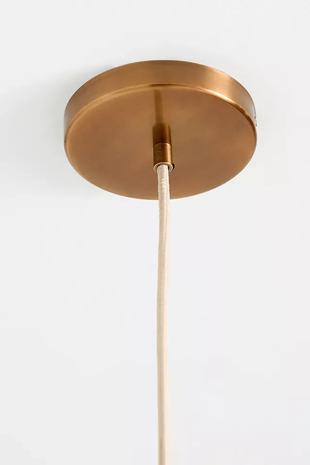 Painted Leaf Glass Pendant