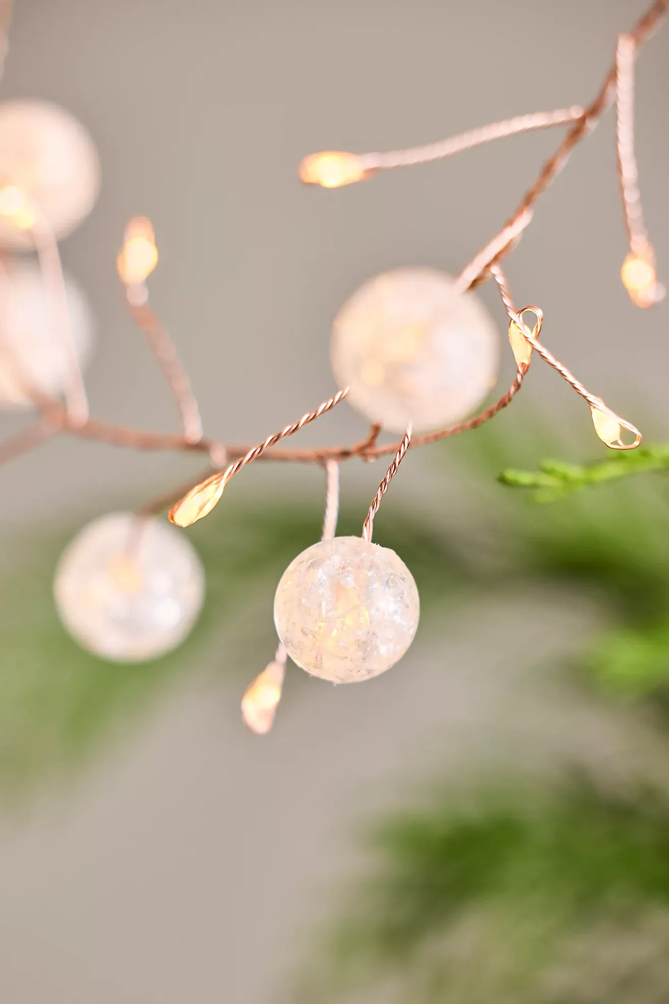 Stargazer Twinkling Clear Beaded Light Garland