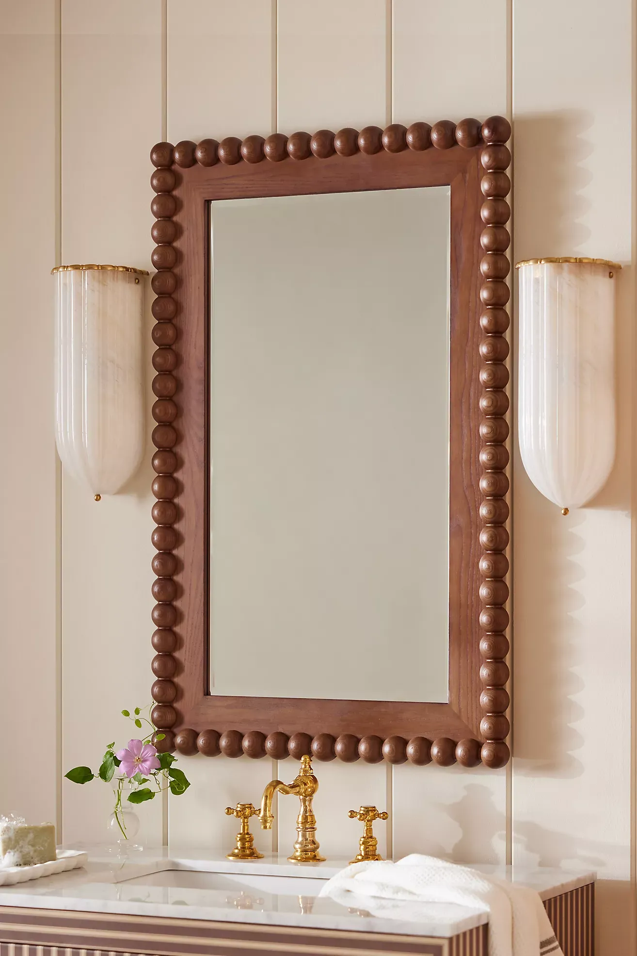 Pippa Wood Bobbin Rectangle Portrait Wall Mirror