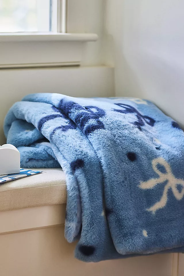 Maeve Printed Faux Fur Throw Blanket