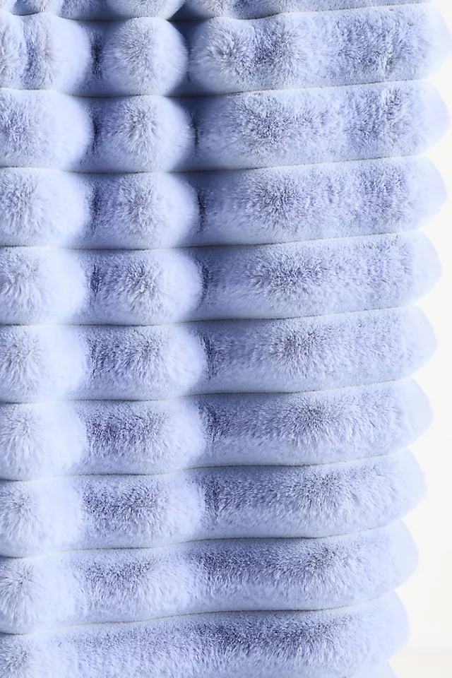 Tipped Puffer Faux-Fur Throw Blanket