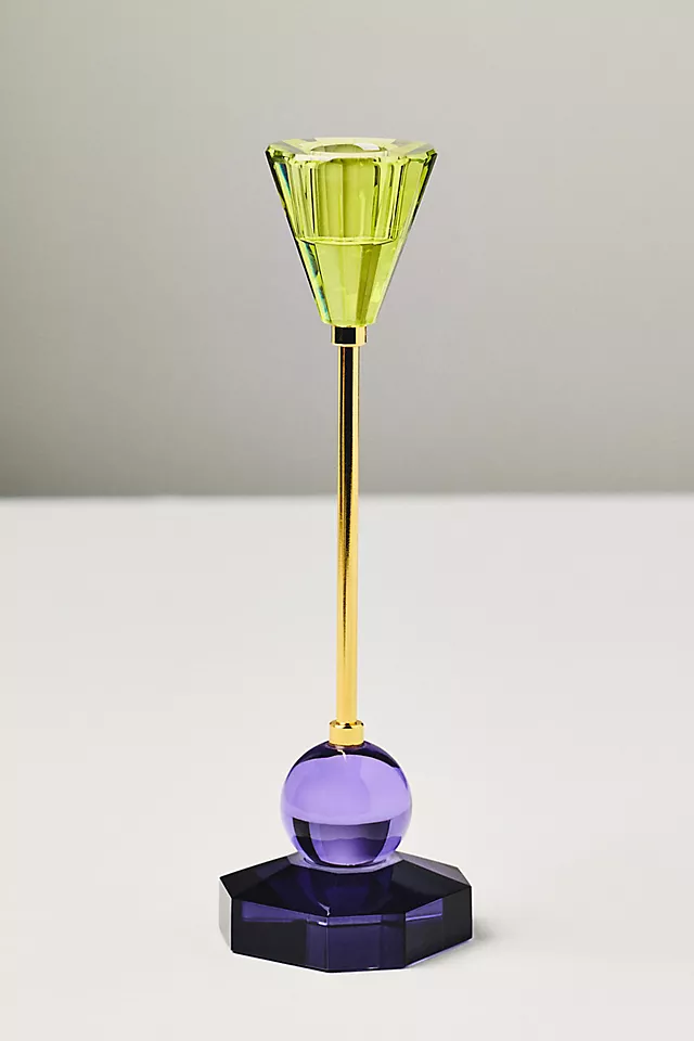 Cut Glass Candleholder