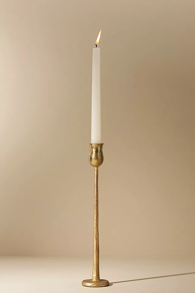 Aurora Gold Metal Taper Candle Holder