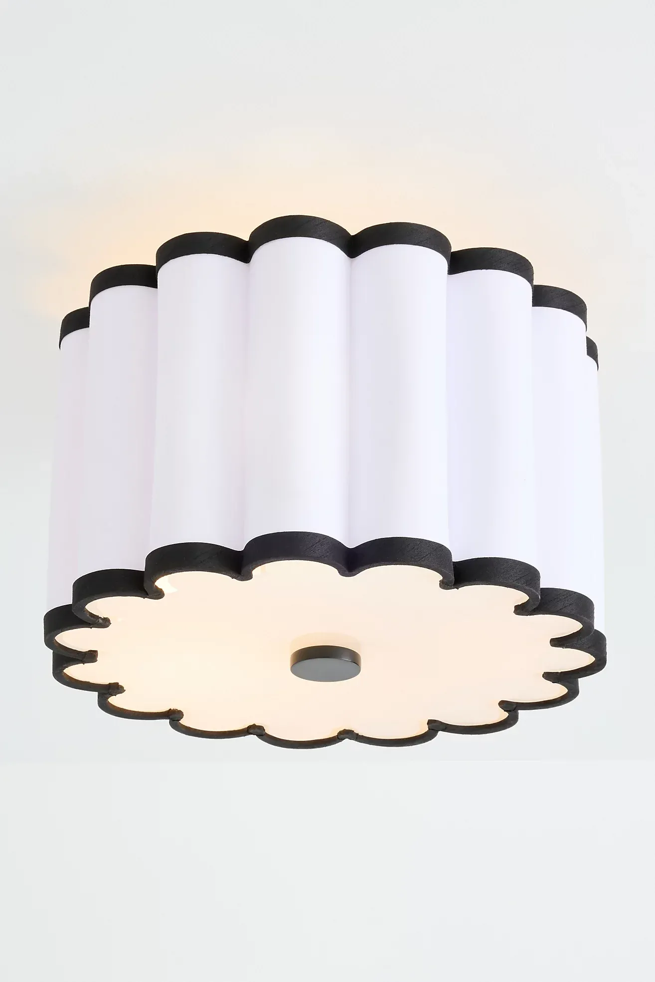Maeve Scalloped Fabric Flush Mount Ceiling Light