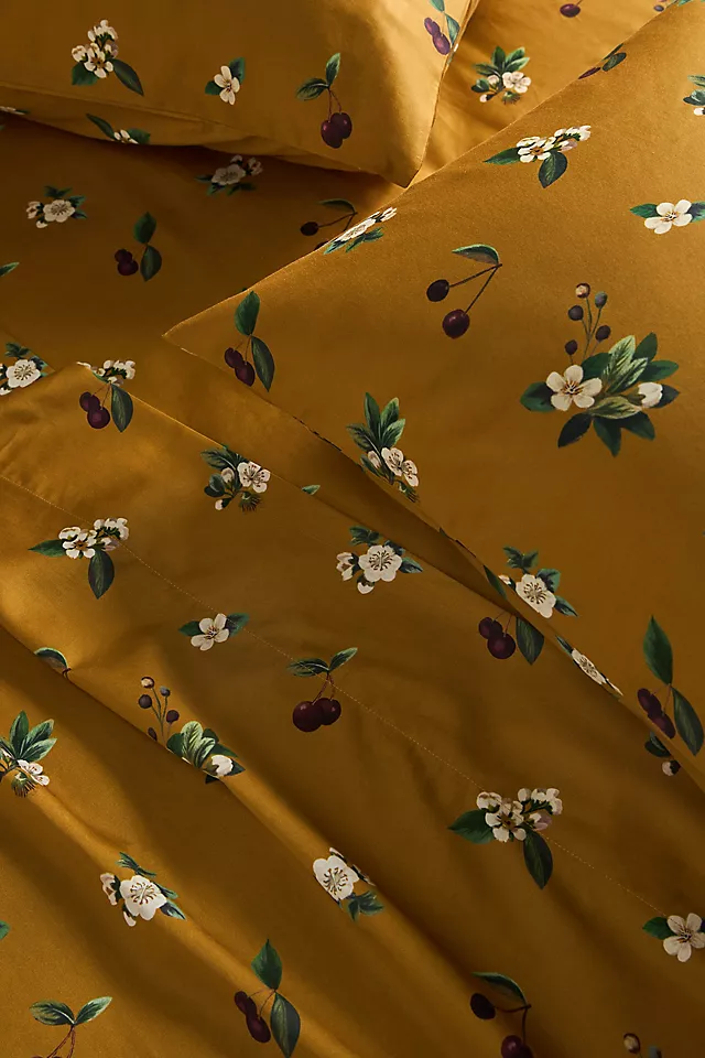 The Organic Cotton Sateen Printed Sheet Set by Maeve