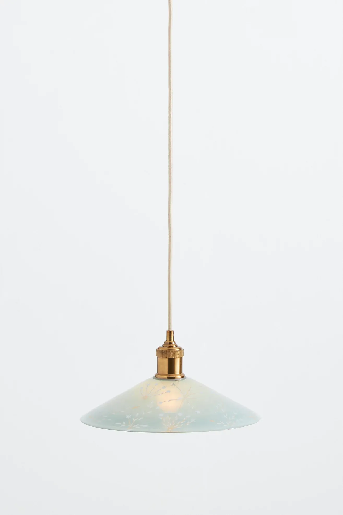 Painted Leaf Glass Pendant