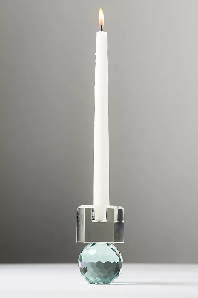 Cut Glass Candle Holder