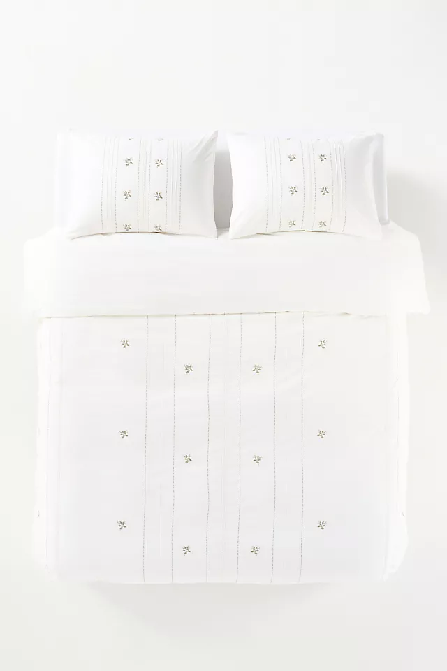 Annie Cotton Floral Embroidered Duvet Cover