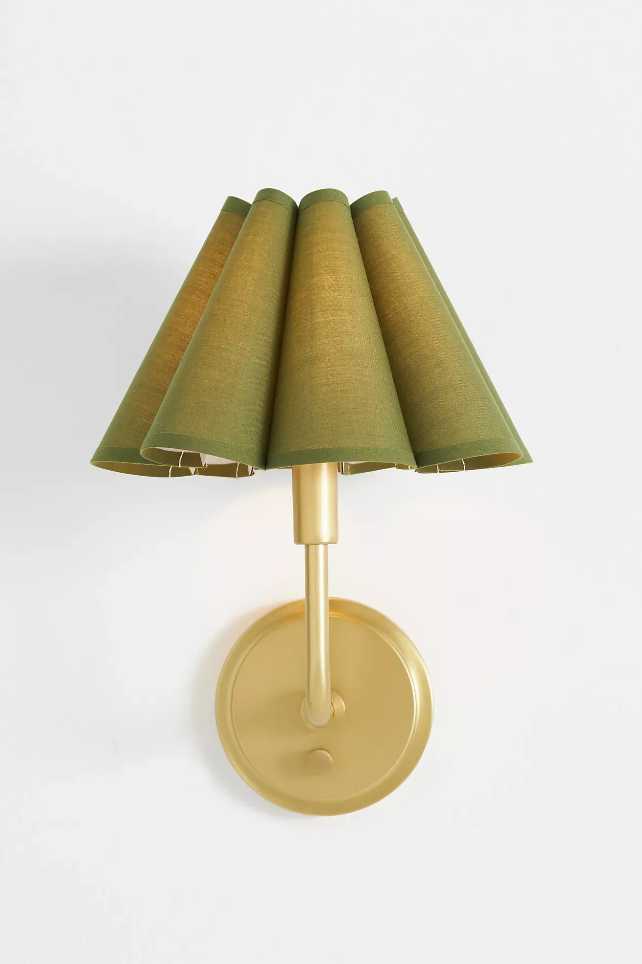 Polly Scalloped Shaded Metal Sconce Wall Light