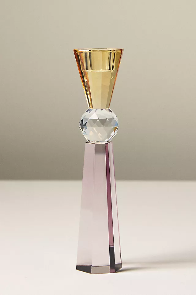 Cut Glass Candle Holder