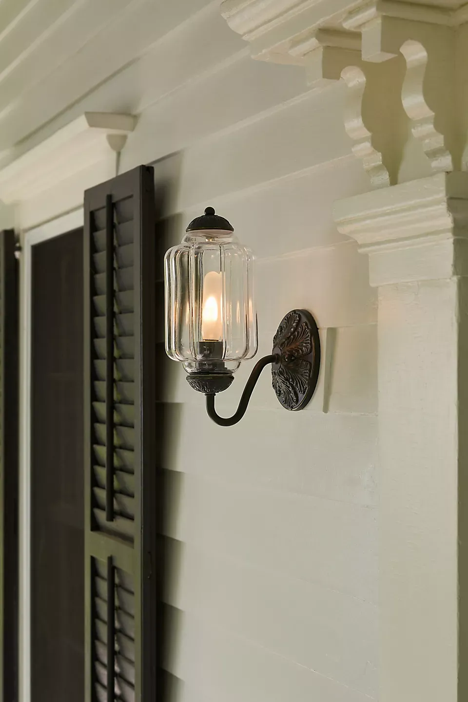 The Eloise Scallop Glass Indoor/Outdoor Sconce Wall Light
