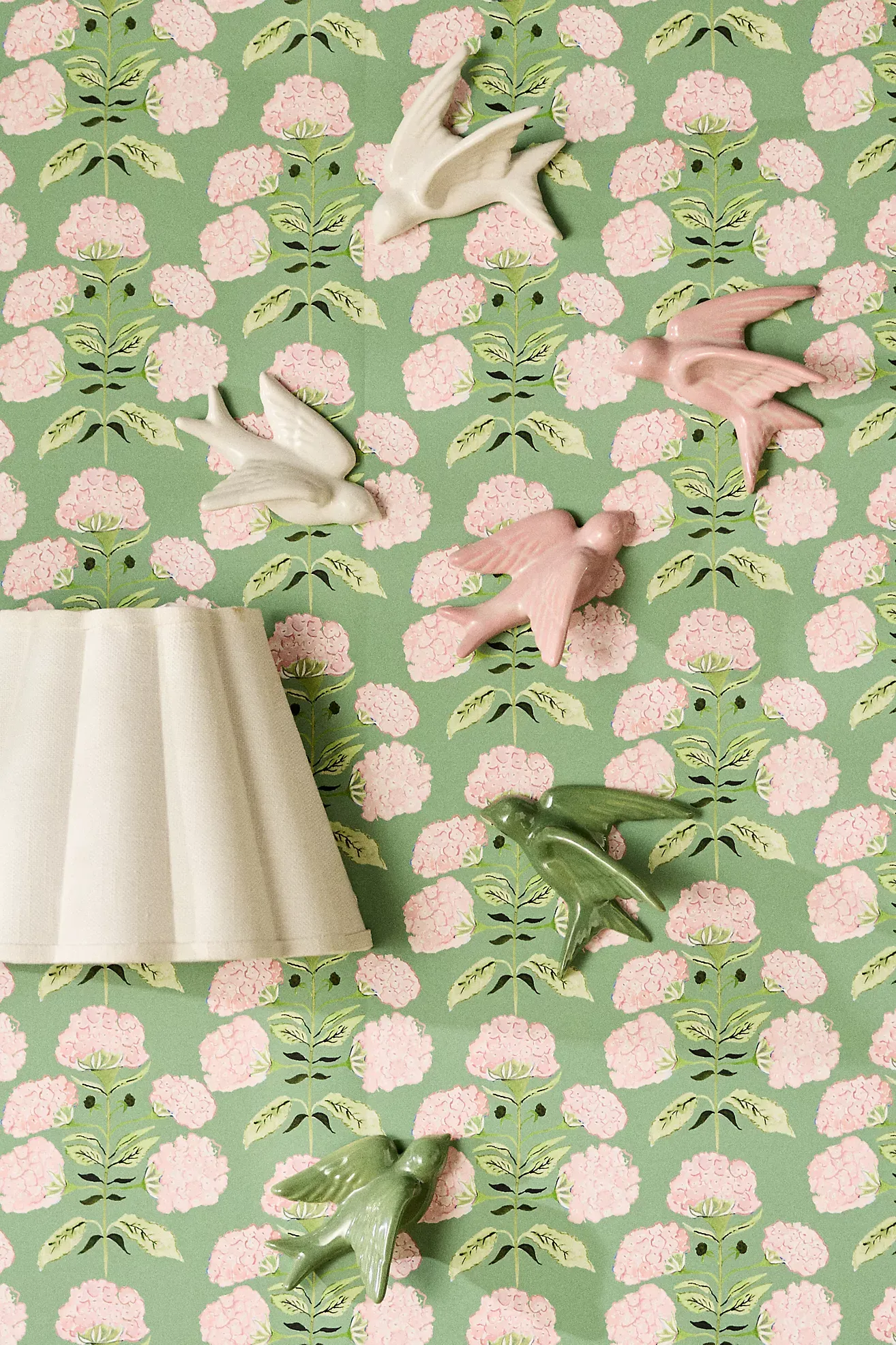 Flying Birds Ceramic Gallery Wall Charms, Set of 2