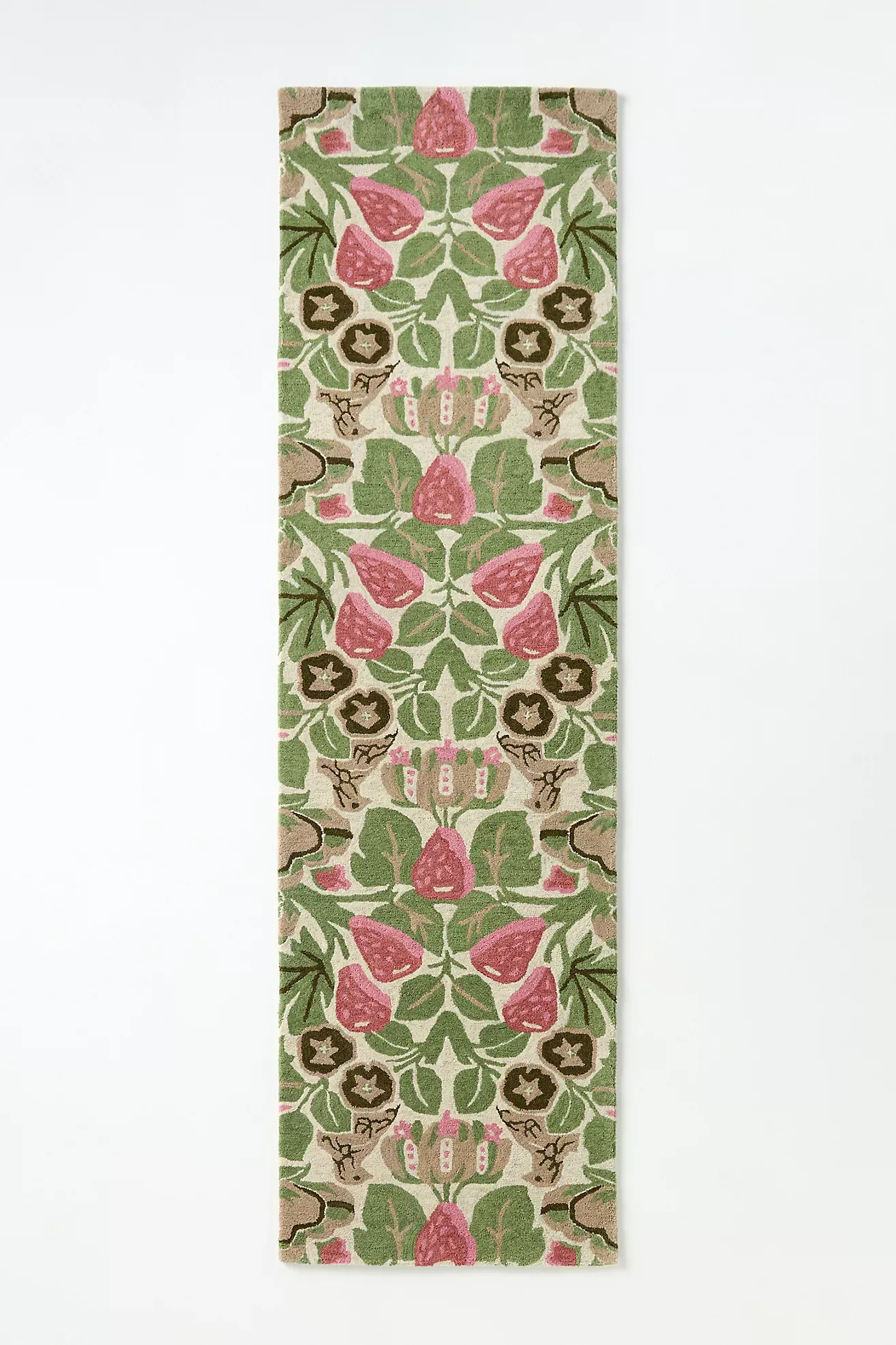 Tufted Wool Strawberry Bird Rug