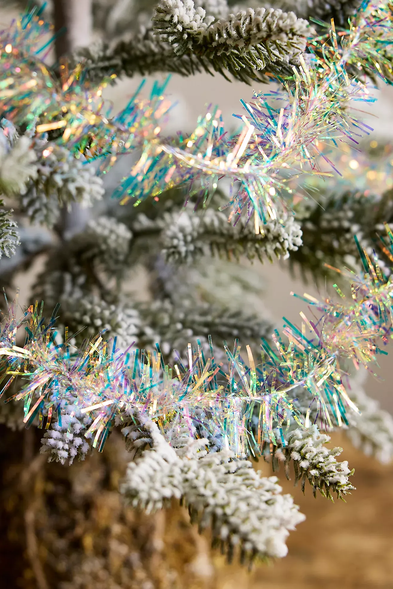 Tinsel Wrapped String Lights