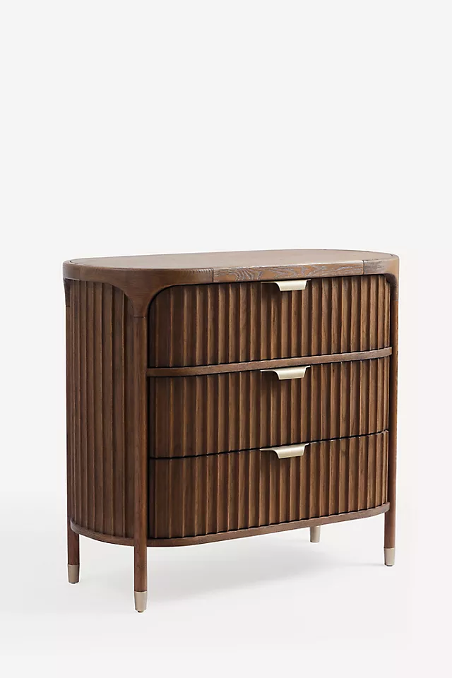 The Isla Fluted-Wood Three-Drawer Dresser