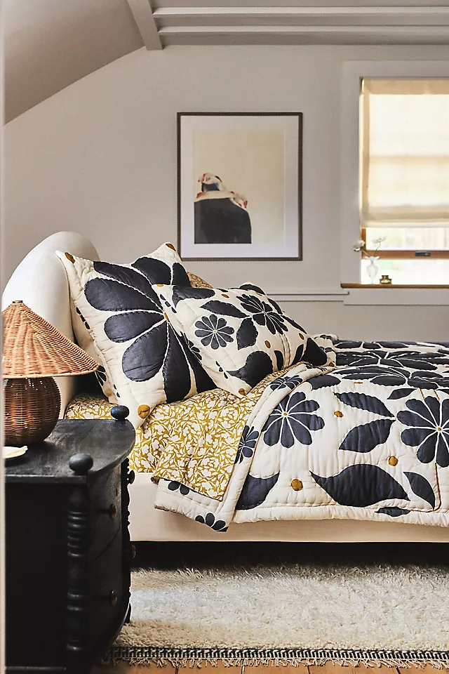 McKenzie Parrott Organic Cotton Sateen Floral Printed Sheet Set