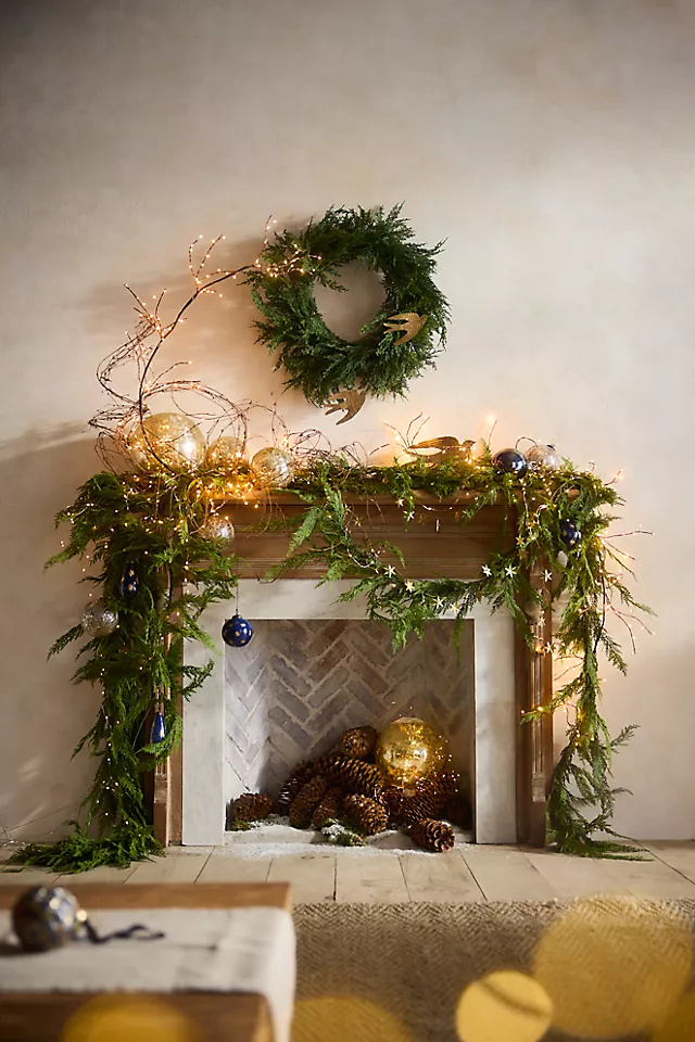 Faux Cedar Garland, Evergreen 72-180