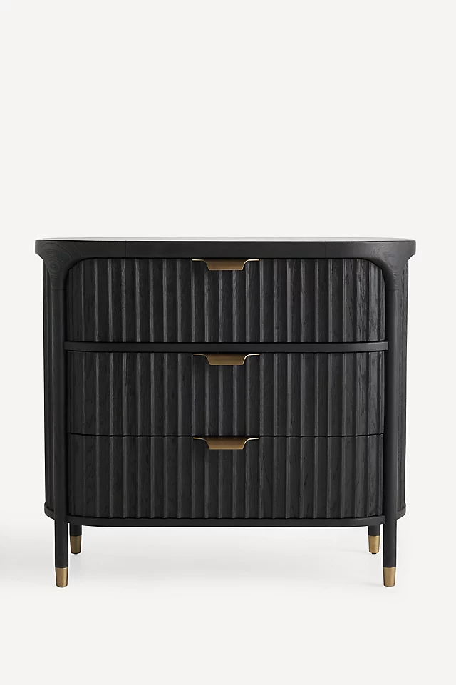 The Isla Fluted-Wood Three-Drawer Dresser