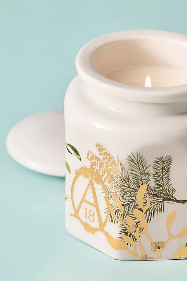Apothecary 18 Fresh Mistletoe & Moss Ceramic Candle