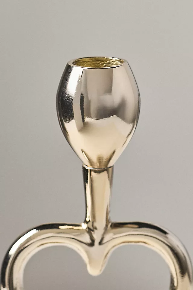 Handcrafted Gold Heart Candleholder