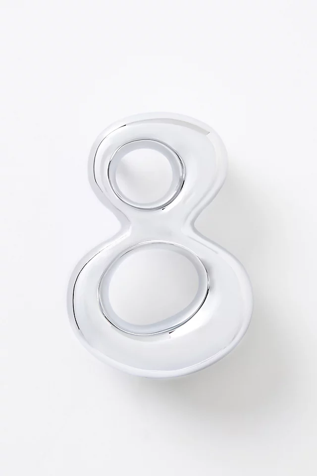 Bubble Polished Chrome House Numbers