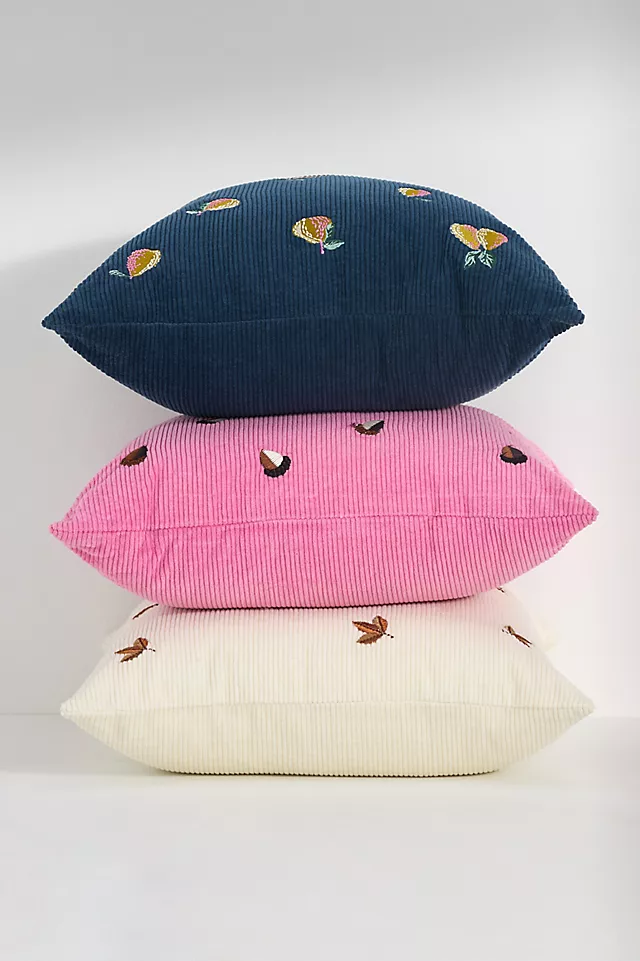 Velvet Corduroy Embroidered Icon Pillow
