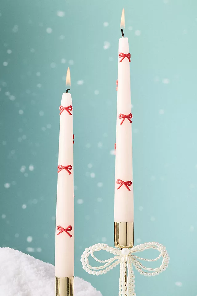 Icon Holiday Taper Candles, Set of 2
